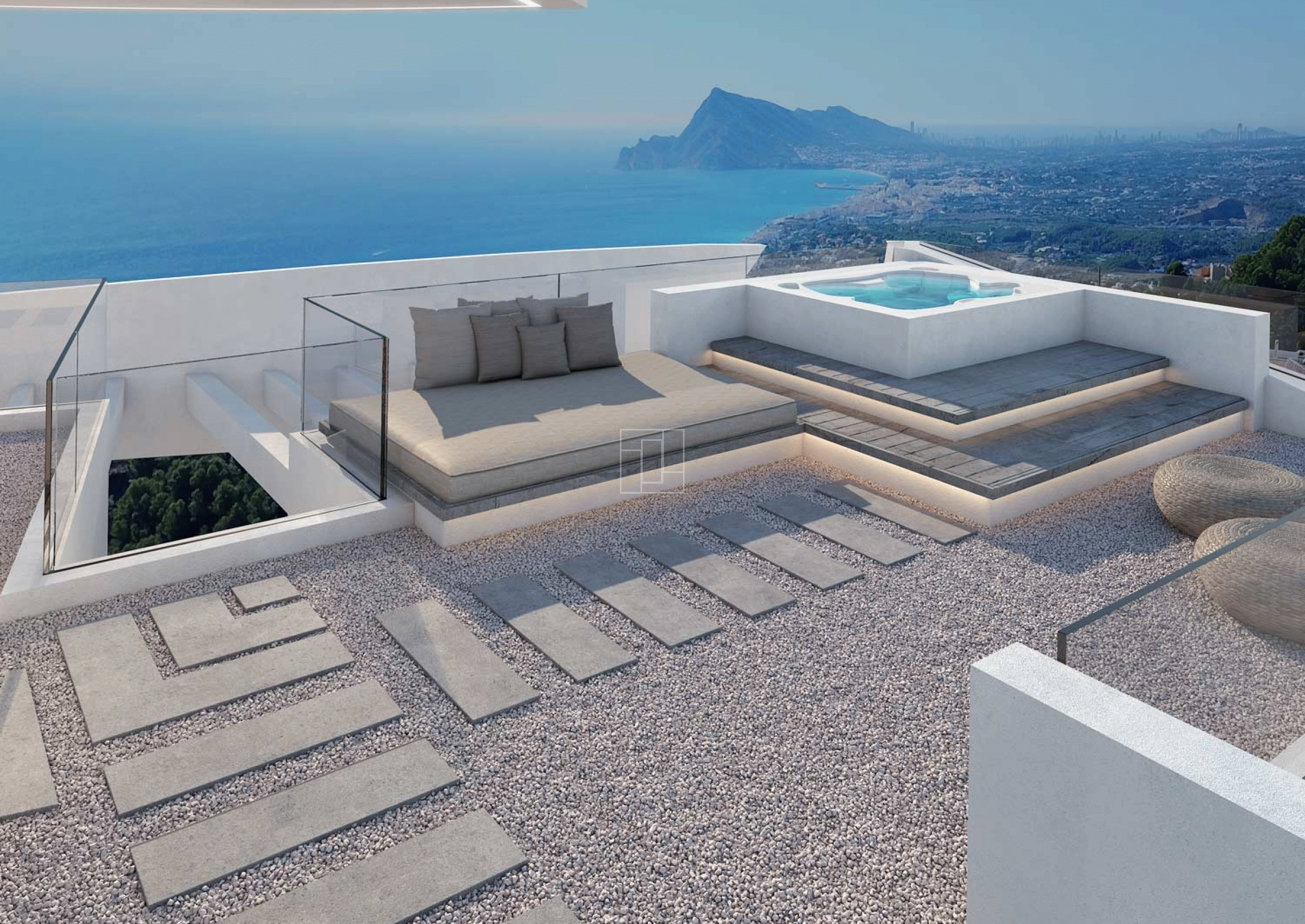 Off plan project innovating sea view villa in Altea 