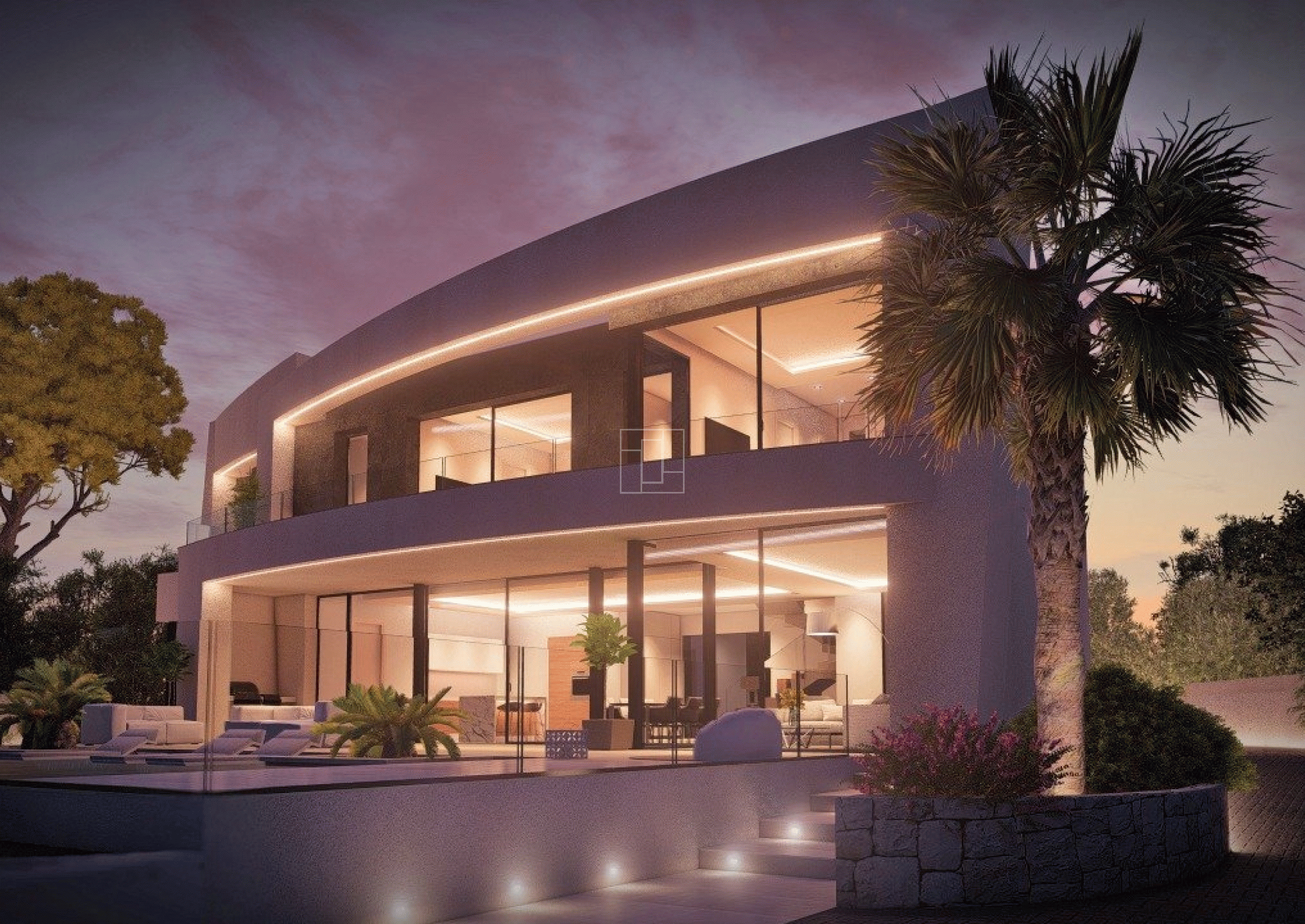 Off plan project designer villa with panoramic sea view in Calpe 