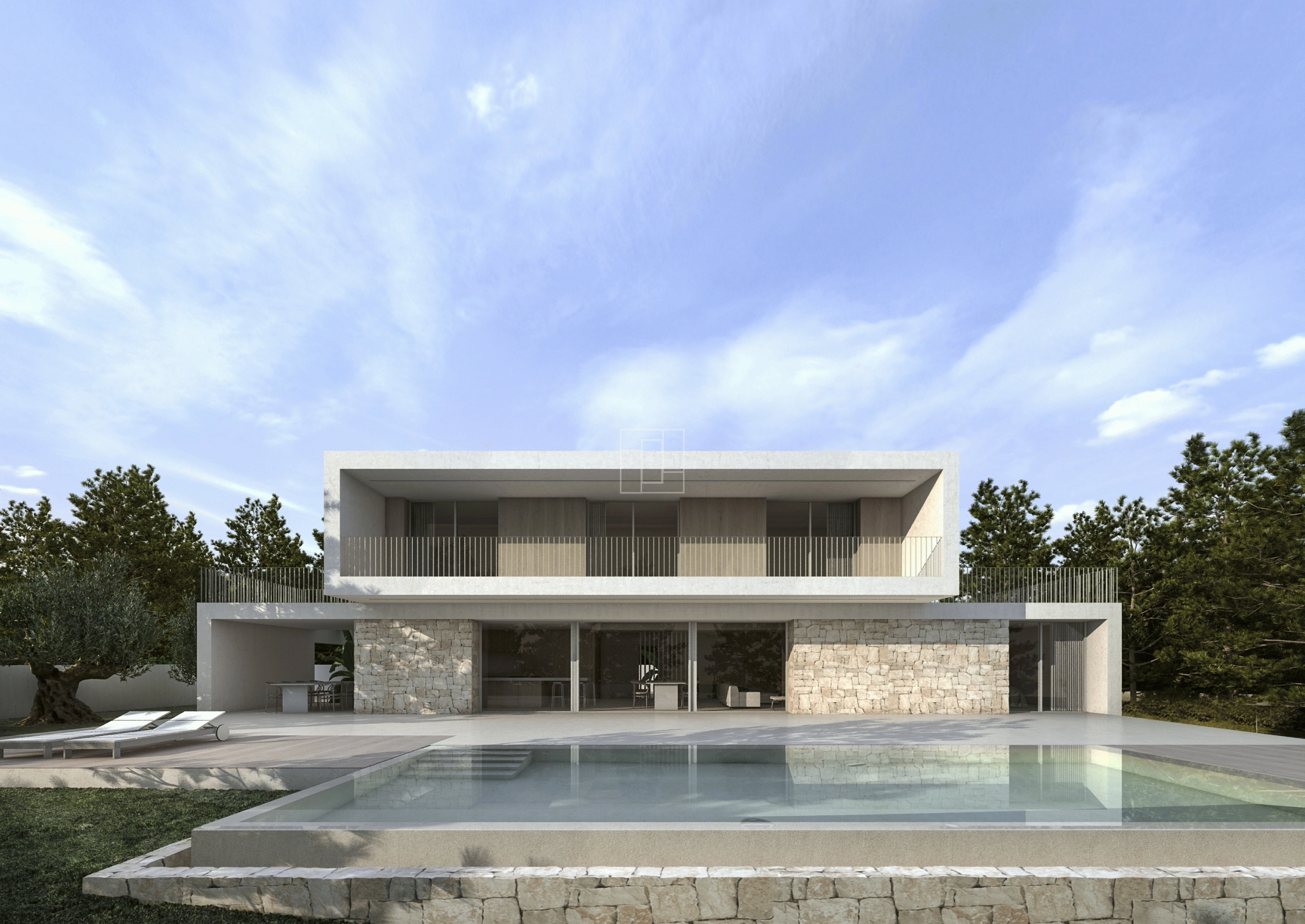 Modern designer villa under construction in Calpe co

